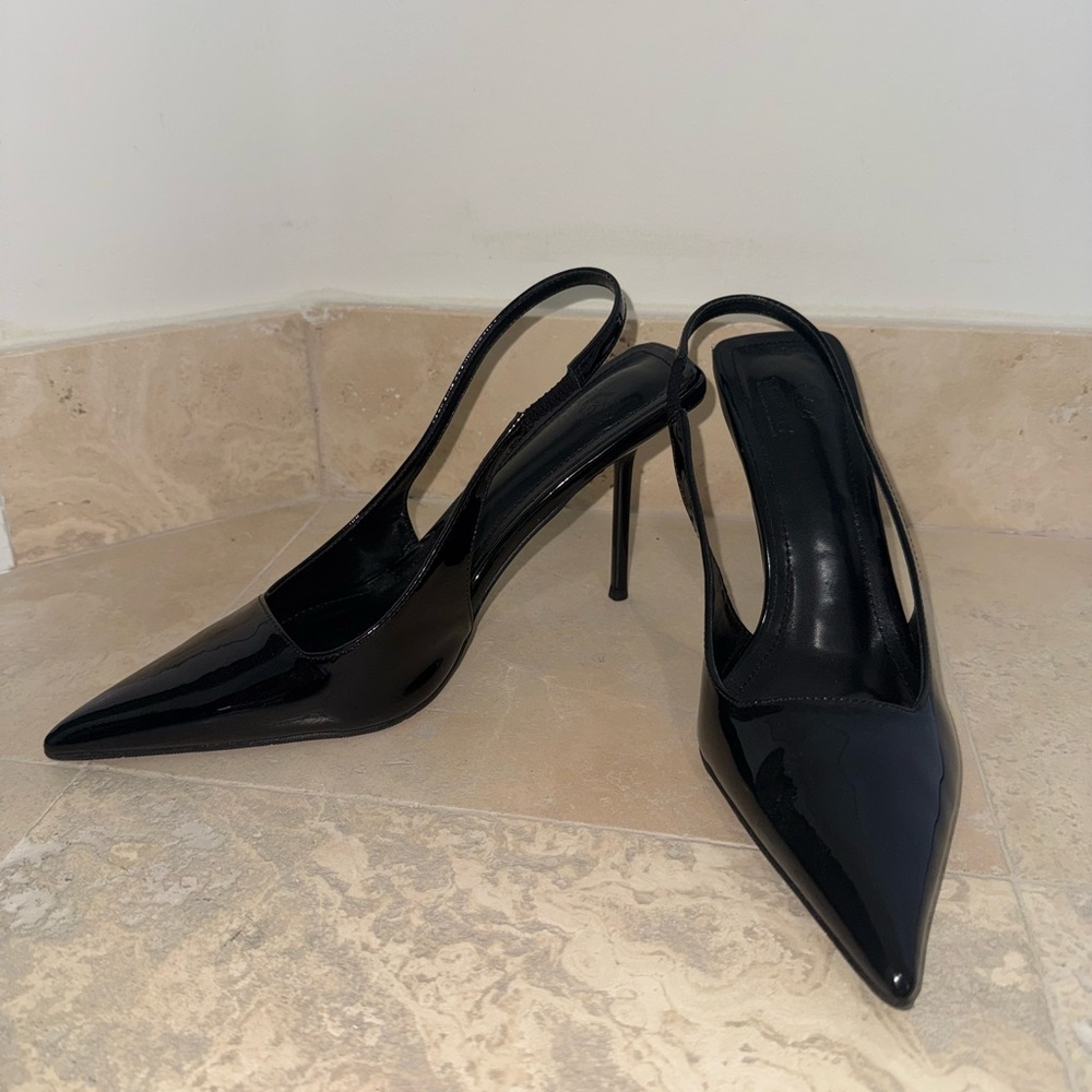Elegant Black Slingback Heels